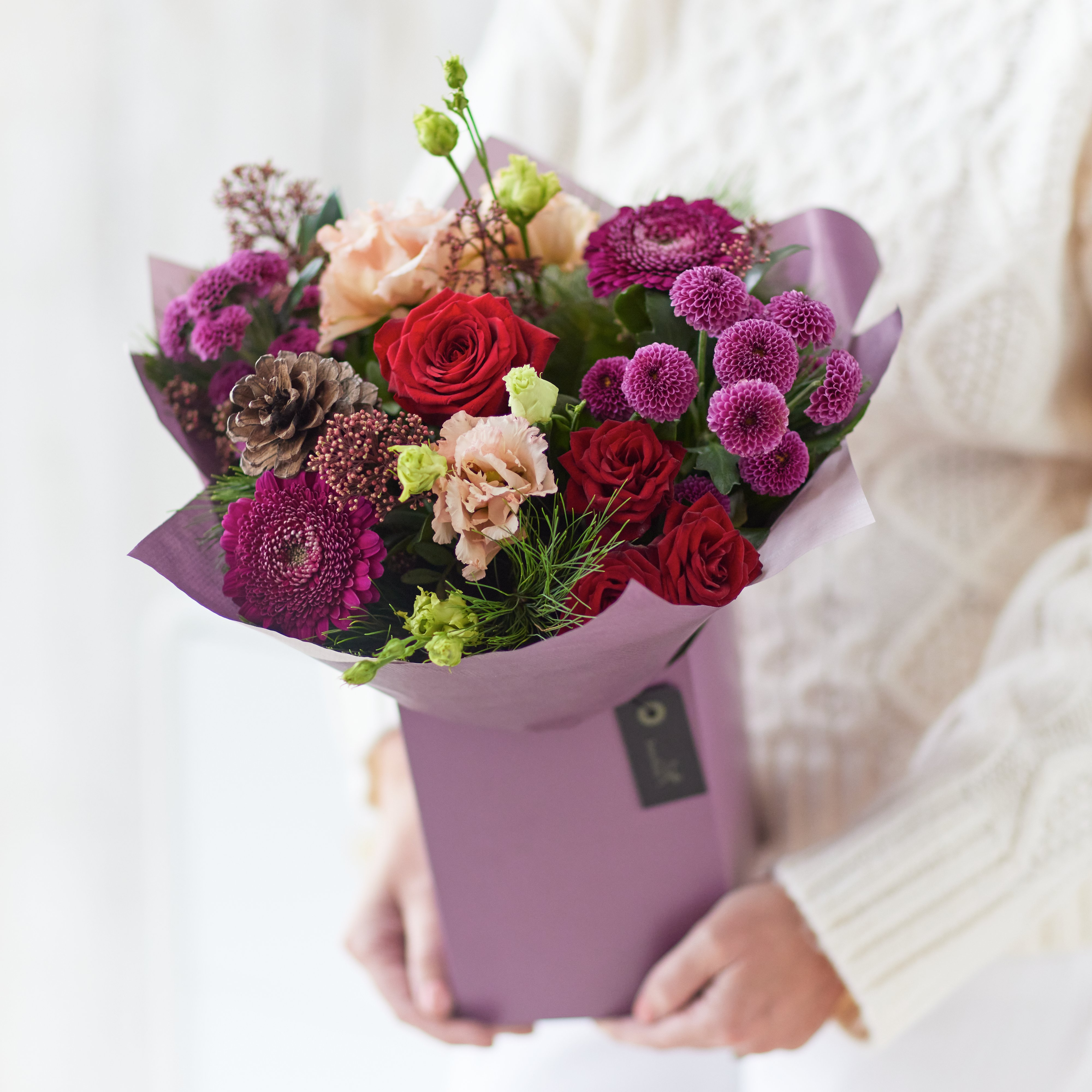 Winter Hand-tied Bouquet Made With The Finest Flowers