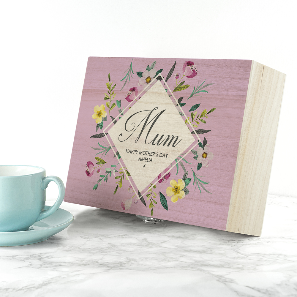 Personalised Botanical Mothers Day Tea Box