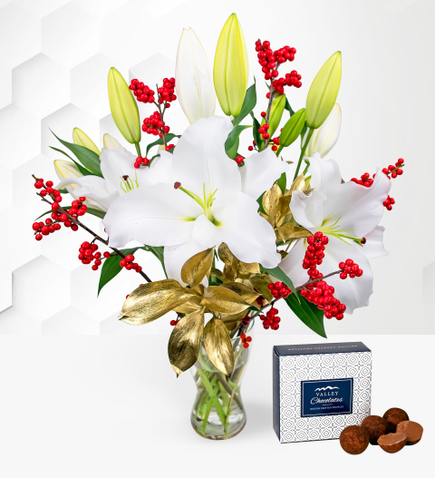 Christmas Wishes - Free Chocs - Christmas Flowers - Christmas Flower Delivery - Christmas Flowers Uk - Christmas Bouquets
