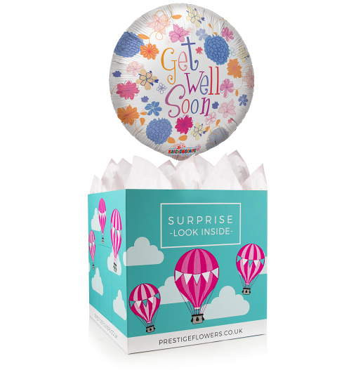 Get Well Soon Balloon - Balloon In A Box Gifts - Balloon Gifts - Balloon Gift Delivery - Get Well Soon Gifts