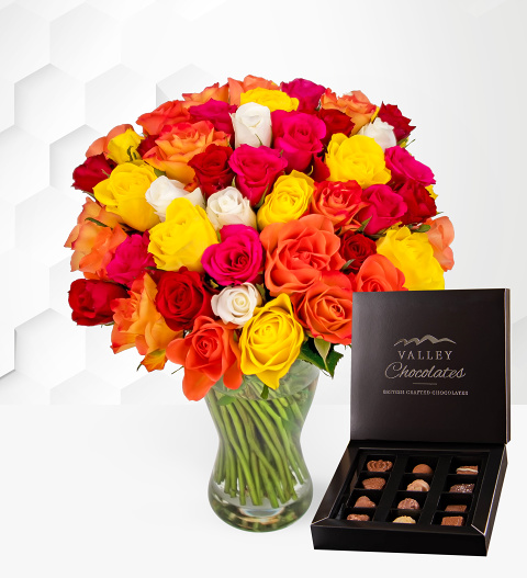 40 Roses With Chocolates