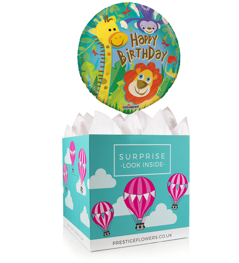 Happy Birthday Balloon Box - Balloon In A Box Gifts - Balloon Gifts - Birthday Balloon Gifts - Birthday Balloon Gift Delivery