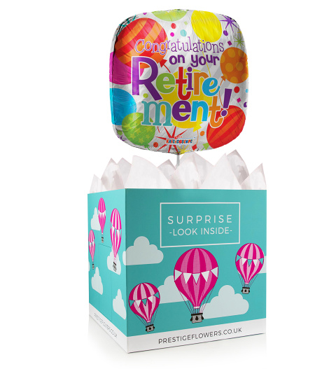 Happy Retirement Balloon - Balloon In A Box Gifts - Balloon Gifts - Balloon Gift Delivery - Retirement Balloons