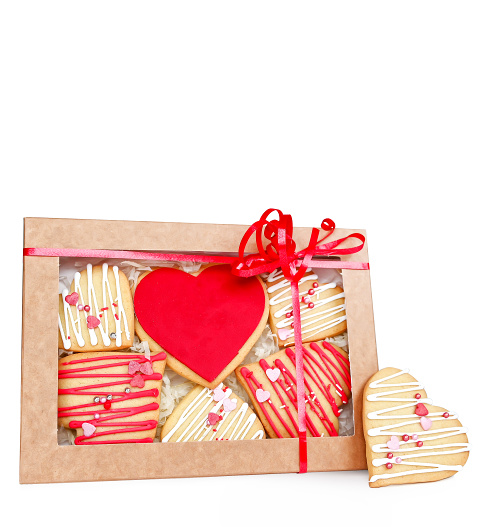 Love Heart Cookies  Cookie Delivery  Cookie Gifts  Cookie Gift Delivery  Sweet Gifts - Sweet Gift Delivery