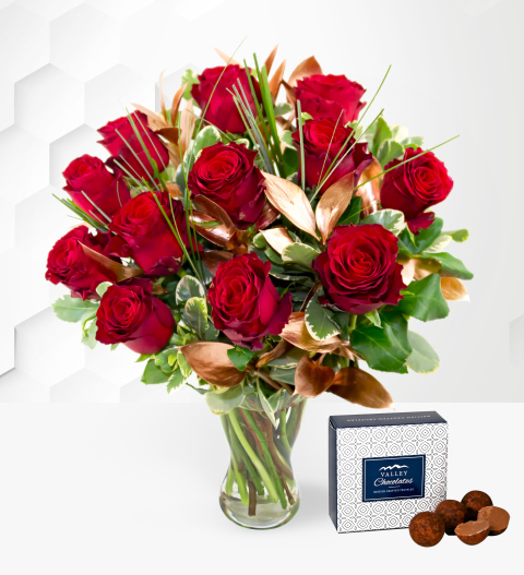 12 Luxury Red Roses - Valentines Flowers - Valentines Roses - Red Roses - Valentines Day Roses - Valentines Flower Delivery