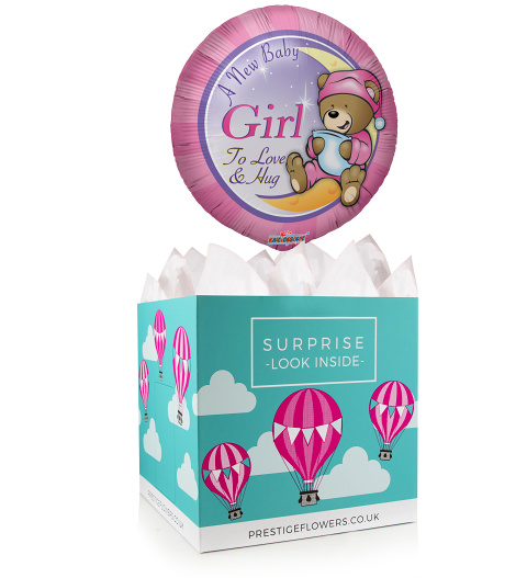 Welcome Girl Boy - Balloon In A Box Gifts - New Baby Girl Balloons - Balloon Gifts - Balloon Gift Delivery