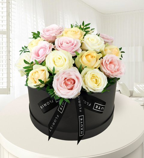 Avalanche Affection  Hat Box Flowers  Flowers In A Hat Box  Luxury Flowers  Birthday Gifts