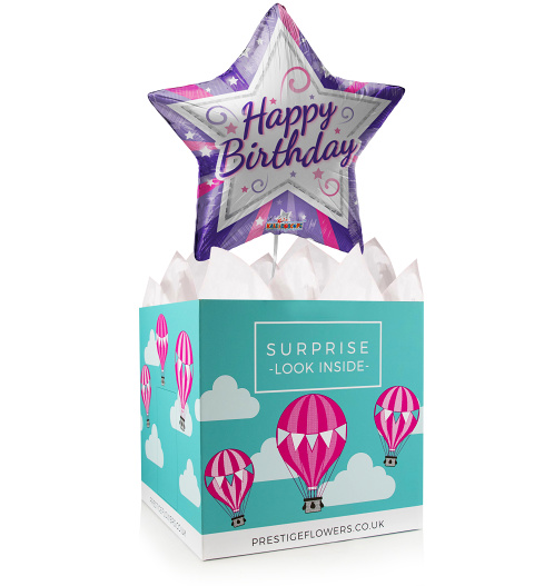 Birthday Star - Balloon In A Box Gifts - Balloon Gifts - Birthday Balloons - Birthday Balloon In A Box