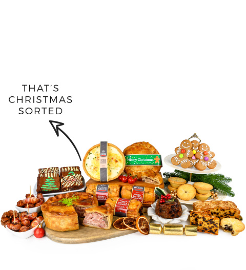 Christmas Family Feast - Christmas Pie Delivery - Christmas Pastries - Pie Gifts - Pastry Gifts - Christmas Food Hampers - Christmas Hampers