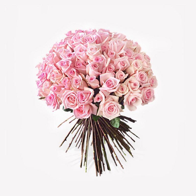 Long Stem Pink Hera Rose Bouquet