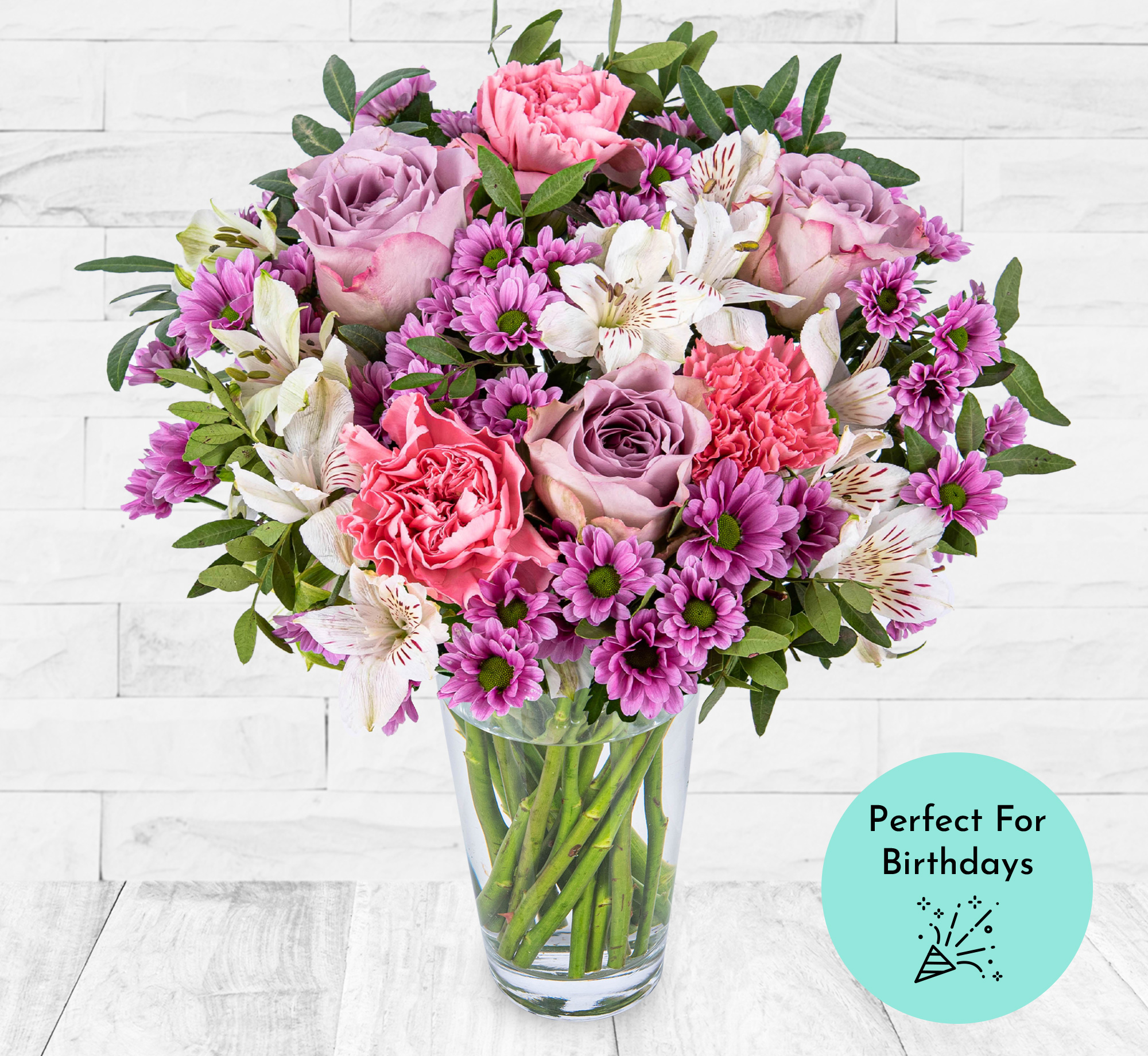 Pastel Pleasures  Free Delivery - Roses  Peruvian LiliesandCarnations  Birthday Flowers  Flower Delivery