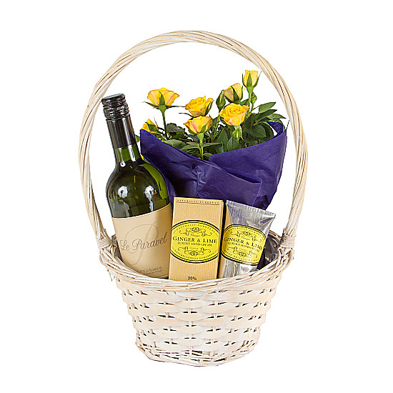Gift Basket With Ginger And Lime Hand Cream