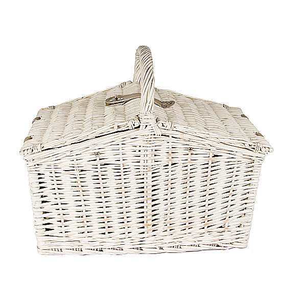 Luxury White Picnic Basket