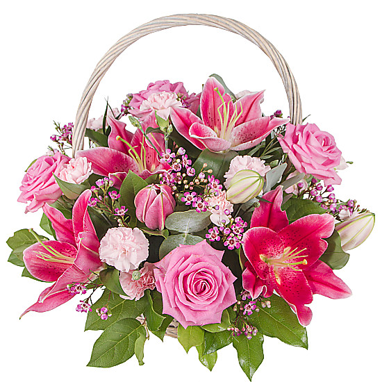 Pink Lily Basket