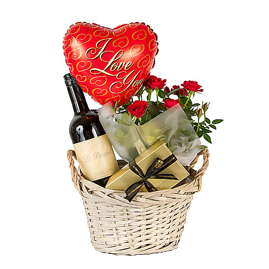 Red Wine Gift Basket I Love You