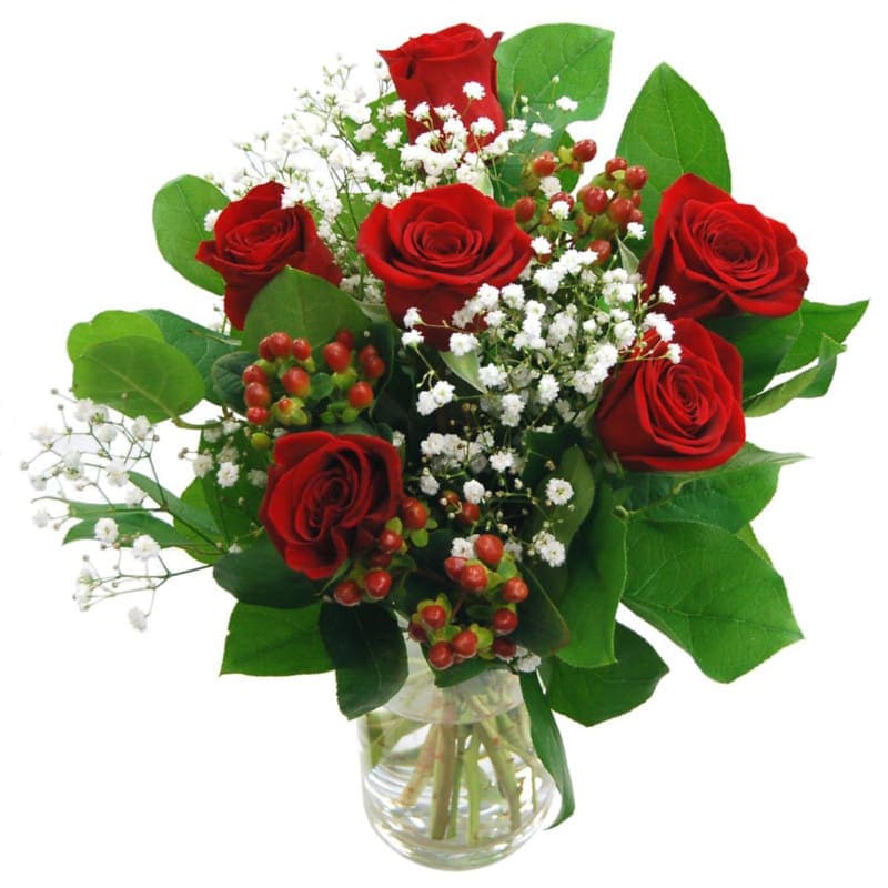 Heartfelt 6 Red Roses Bouquet
