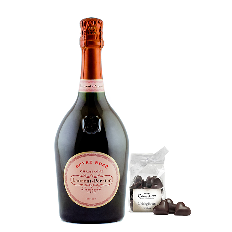 Laurent-perrier Ros And Hotel Chocolat Gift Set