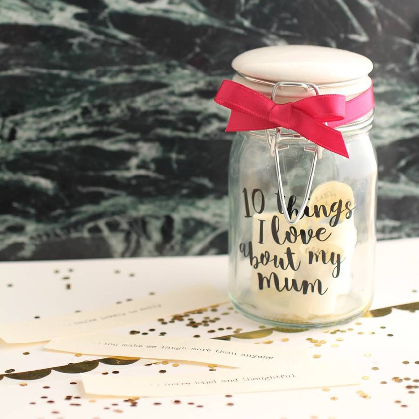 Personalised 10 Things I Love About Mum Jar