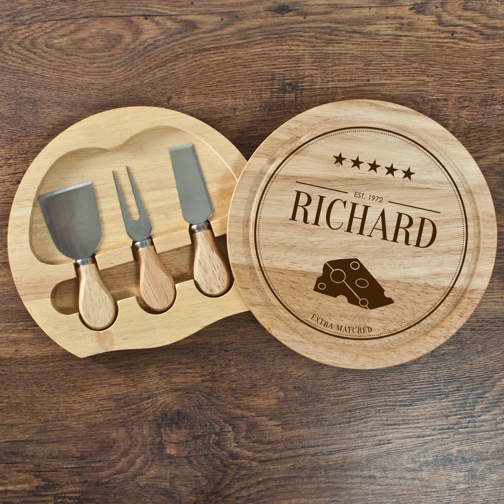 Personalised Extra Mature Cheese Board Set