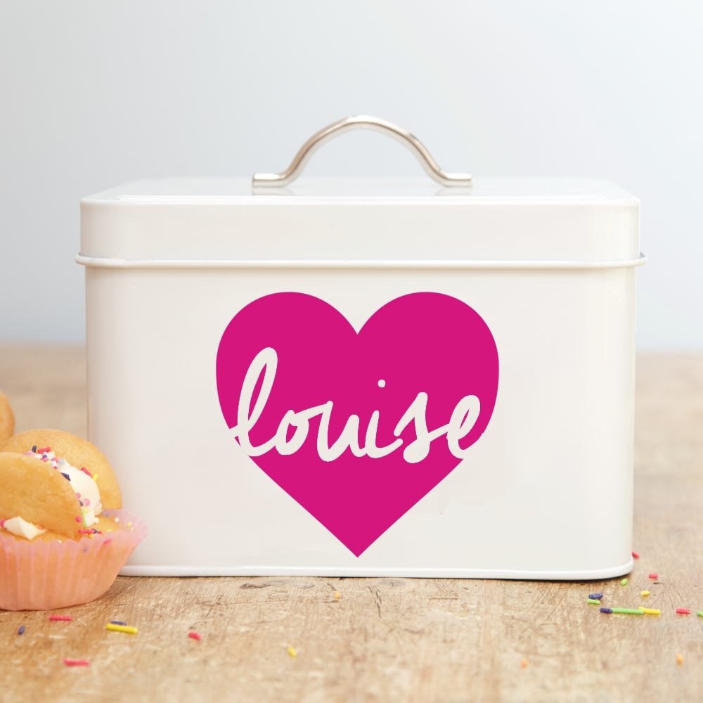 Personalised Heart Cube Tin