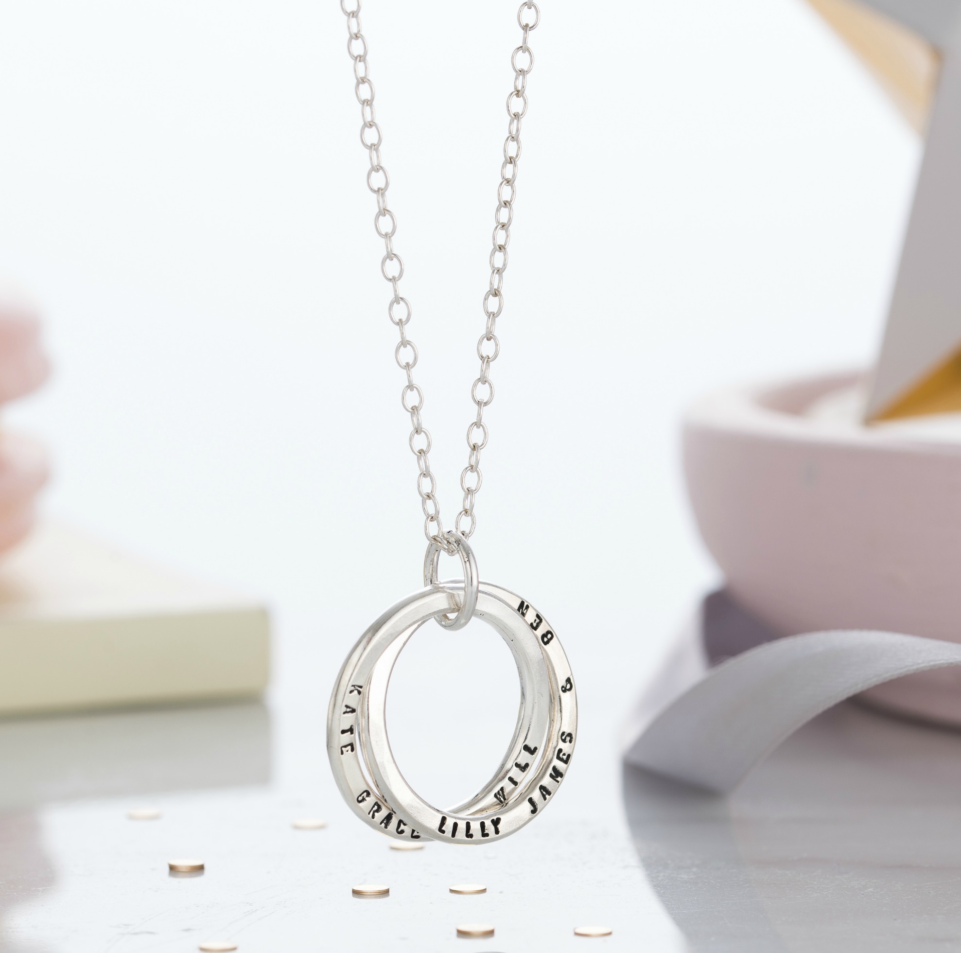 Personalised Interlinking Names Necklace