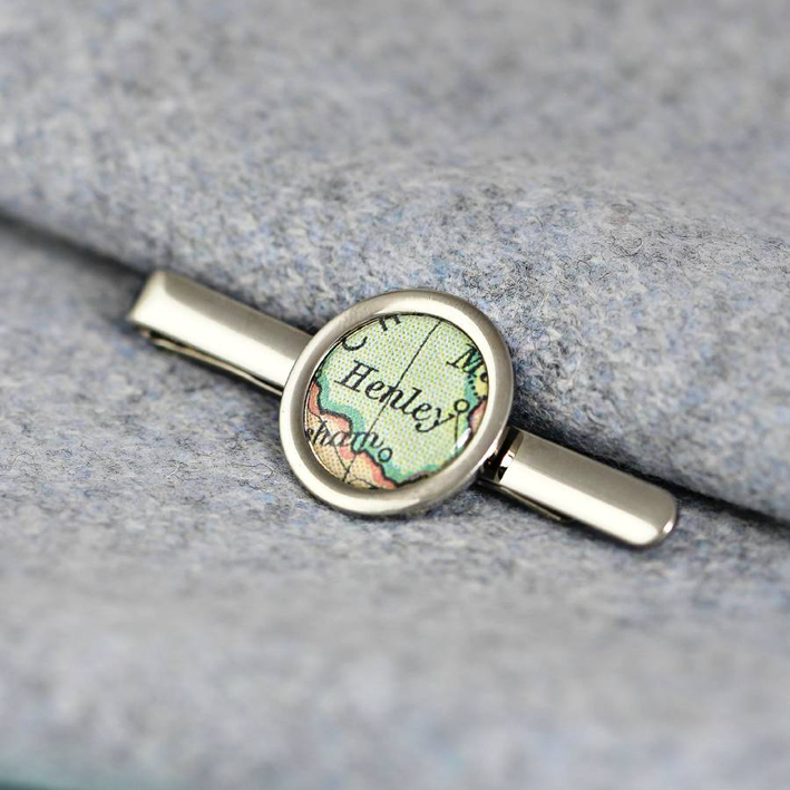 Personalised Map Tie Clip