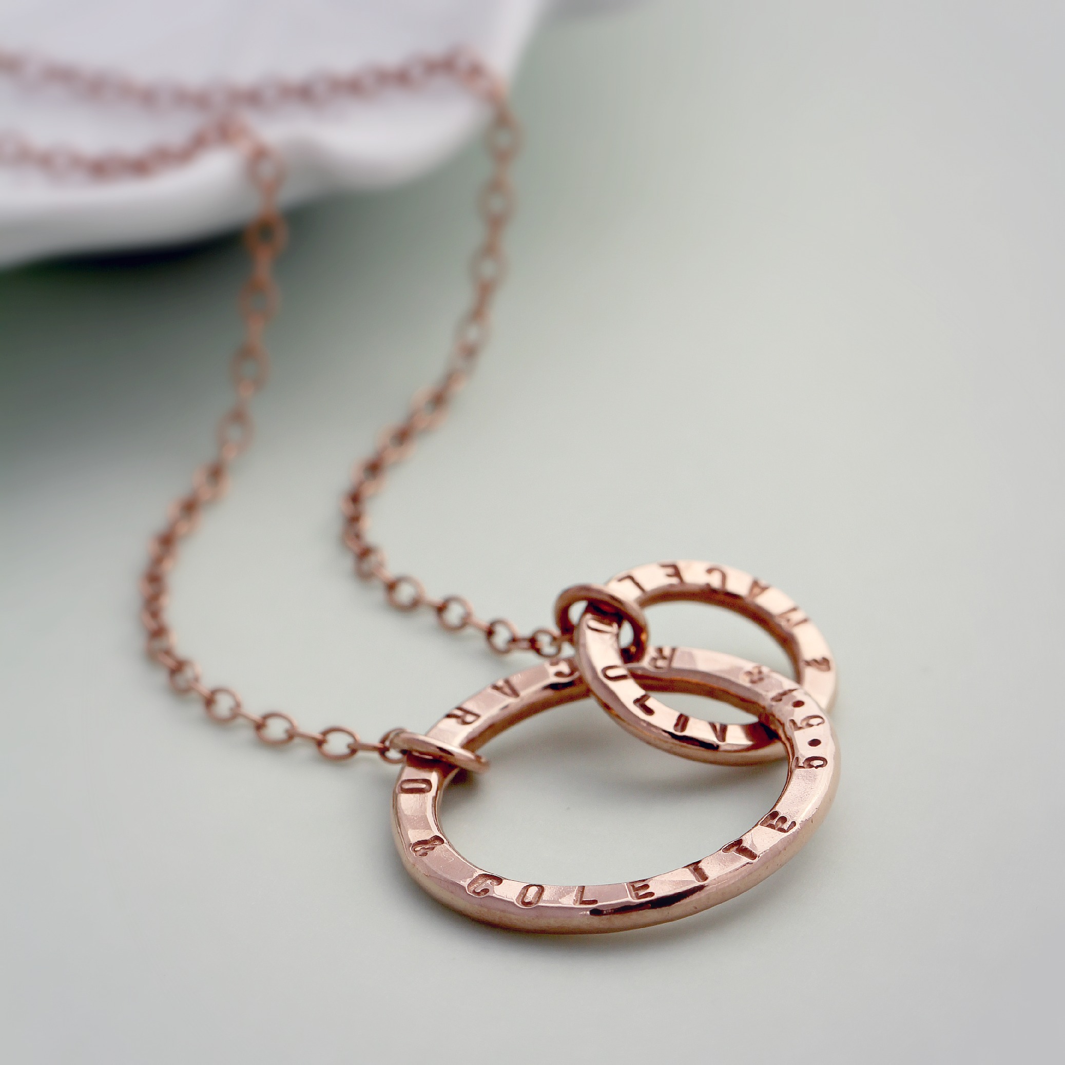 Personalised Rose Gold Link Necklace