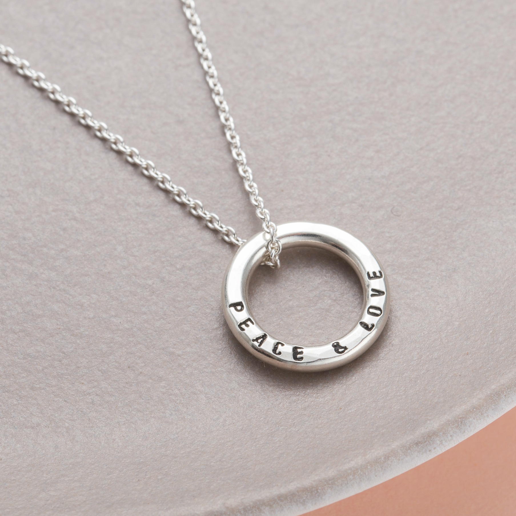 Personalised Silver Mini Message Necklace