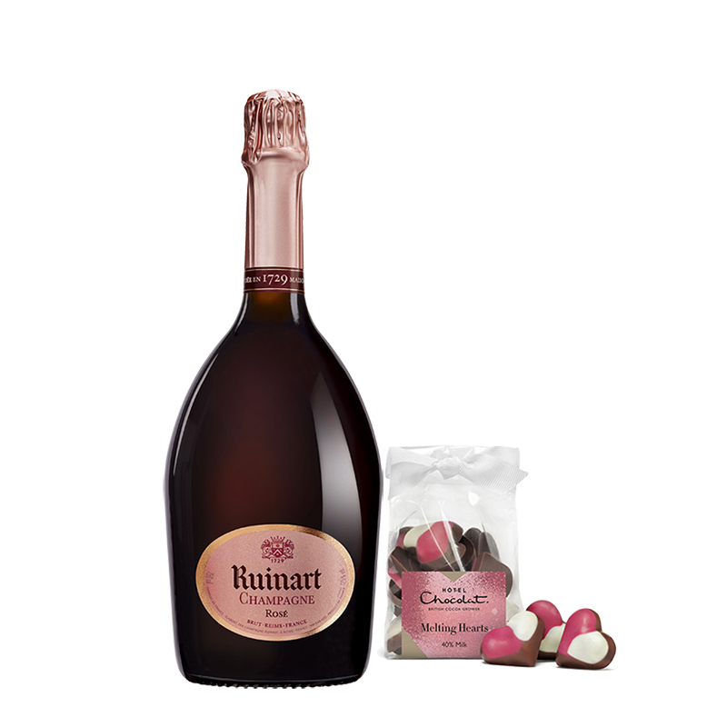 Ruinart Ros Champagne And Hotel Chocolat Gift Set